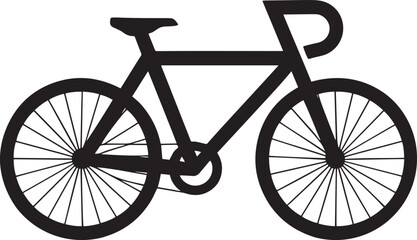 Sleek Bicycle Vector Illustration: Modern Transportation Icon with Clean Lines and Style