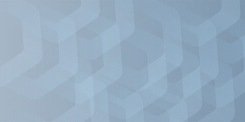 Abstract hexagon lines on gray background. Geometric stripe line art design for poster. vector illustration.