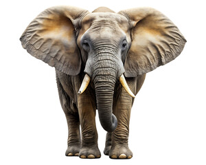 Fototapeta premium elephant isolated on white background PNG, AI GENERATED 