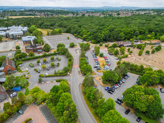 Business Park with Modern Warehouses