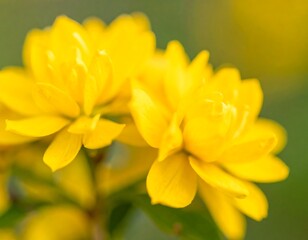 Obraz premium Close-up of vibrant yellow flowers (1)