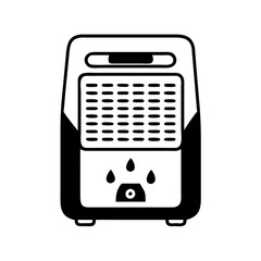 Vector art of dehumidifier appliance for air quality and moisture control in home for comfort and health