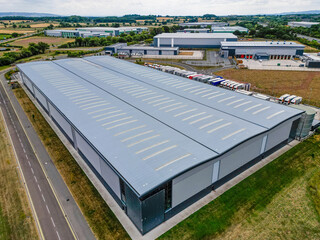 Spacious warehouse and logistics facility within a modern industrial park and trading estate,...