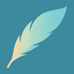 vector illustration of a feather