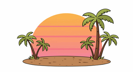 Obraz premium tropical island with palms