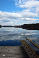 Naklejka premium Trakai is a city and lake resort in Lithuania, on an island in Lake Galvė.Trakai is a popular tourist destination.