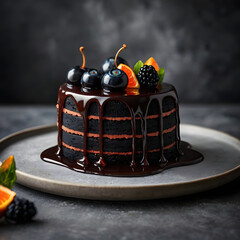 Birthday cake vector background design. Happy birthday greeting text with yummy cake element decoration for kids party occasion. Vector Illustration.