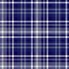 Classic blue plaid pattern. Seamless design, herringbone texture. Versatile for backgrounds, apparel, or digital projects needing a timeless, elegant touch.