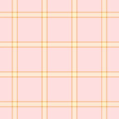 Comfortable background vector fabric, rest pattern textile check. Decor plaid texture seamless tartan in light and orange colors.