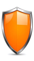Orange shield with silver frame