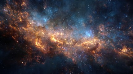 Detailed render presents vibrant nebula filled with twinkling stars and gaseous clouds