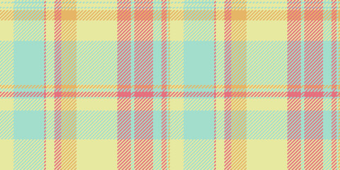 Pastel plaid pattern. Soft, textured, seamless design in yellow, blue,  peach. Ideal for backgrounds, textiles, fashion  digital arts. Versatile, charming.
