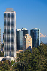 Aerial view on residential area in Burnaby, Metro Vancouver, British Columbia, Canada.