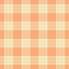 Classic plaid pattern in soft peach and cream. Seamless design ideal for backgrounds, textiles, and festive holiday designs. Versatile, stylish, warm feel.