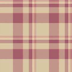 Classic plaid pattern in rose and beige. Textile design, evokes tradition and comfort. Versatile for backgrounds, fashion, and holiday themes.