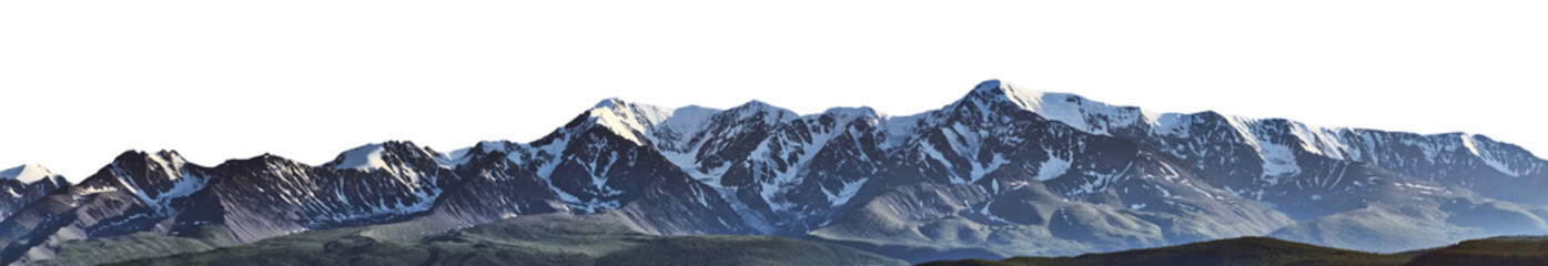 mountains strip isolated on white background