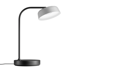 Office desk lamp, modern minimalist design, isolated on transparent background