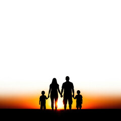 silhouette of a family