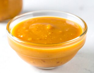 Orange sauce in small bowl