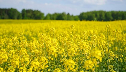 Obraz premium Vast field of yellow flowers