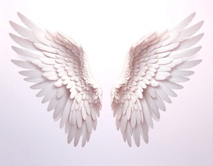 Obraz premium Pair of elegant, white angel wings