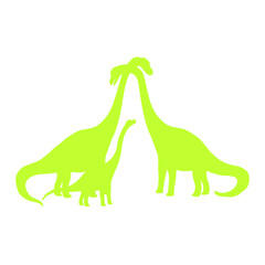 3 Brachiosaurus Long Neck Family Love Child Dad Mom Father Mother