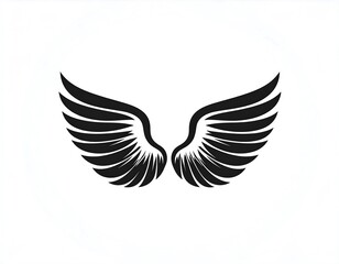 Obraz premium Pair of stylized black wings