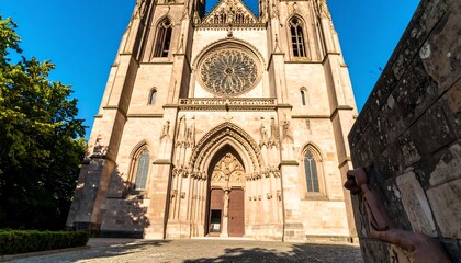 Fototapeta premium Facade of a European church