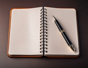 open spiral notebook with a pen ready for writing notes or ideas
