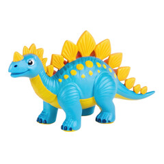 Fototapeta premium Cute blue dinosaur isolated on transparent background