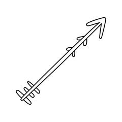 Arrow vector icon. Archery illustration sign. Archer symbol. Bow and arrows logo. Arrow for bow.