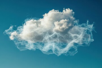 Abstract cloud formation with digital network overlay
