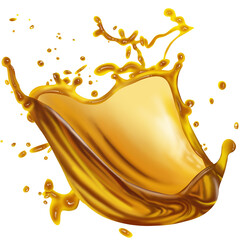 Honey like liquid flow oil caramel maple syrup splash droplet texture transparent background