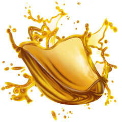 Honey like liquid flow oil caramel maple syrup splash droplet texture transparent background