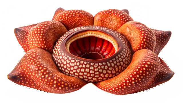 Rafflesia arnoldii, the corpse flower, isolated on transparent background