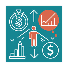 Infographic illustrating financial growth and personal finance