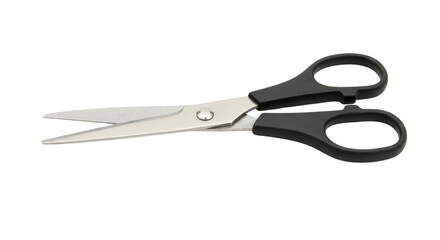Black scissors png isolated on transparent background