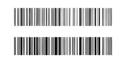 Barcode lines on isolated on a transparent background