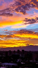 Fototapeta premium City sunset panorama