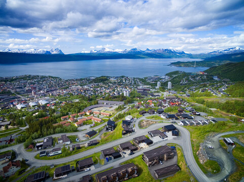 Aerial view of Narvik, Norway