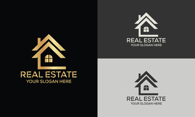 Real estate logo realtor logo property logo design vector template