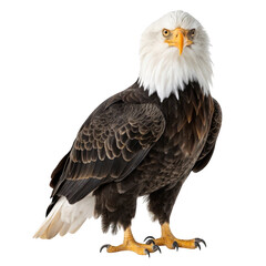 Obraz premium Majestic bald eagle isolated on transparent background