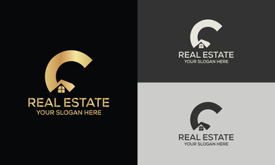 Real estate logo realtor logo property logo design vector template