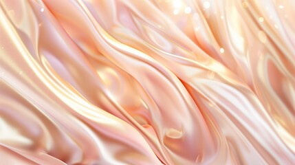 Fototapeta premium luxurious abstract background in glamorous beauty style, designed for cosmetic or skincare advertising, smooth flowing textures resembling silk and fluid cream