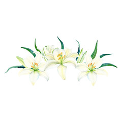 Elegant White Lily Floral Arrangement