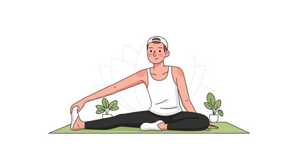 Seated Hamstring Stretch Yoga Pose for Flexibility and Relaxation