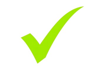 Green check mark confirmation on white background
