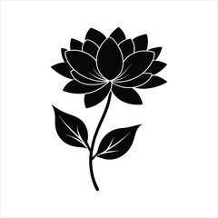 Modern Elegant Flower Vector Graphic on White Background