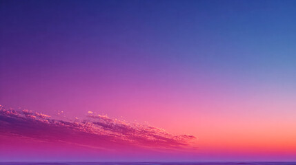 Vibrant sunset paints sky in pink, purple and blue. Use for dreamy visuals, atmospheric designs, peaceful backgrounds, and ethereal themes.