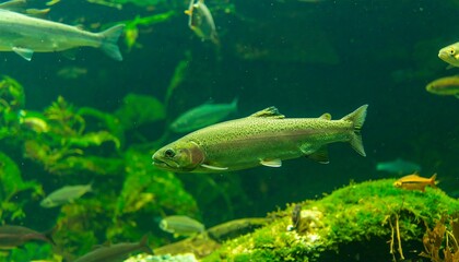 Aquarium fish in a green environment